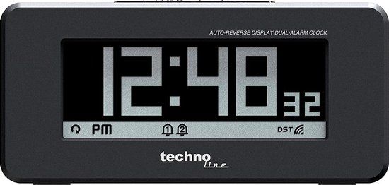 Technoline WT 295 Radio Controlled Alarm Clock - Black