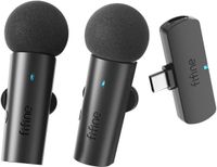 Fifine M8 wireless tie microphone set, 2pcs (black)