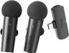 Fifine M8 wireless tie microphone set, 2pcs (black)