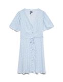 VERO MODA VMALBA SS SHORT DRESS WVN NOOS Dames Mini jurk XS Cashmere Blue Viscose