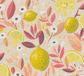 A.S. Création vliesbehang met citroenmotief in beige, geel, rood, lila, wit – florale behang 10,05 m x 0,53 m – 791693
