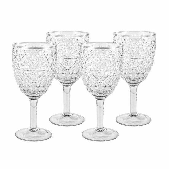 Loberon Glas set van 4 Ivrecourt helder