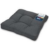 Beautissu loungekussen XLuna – zitkussen grafiet grijs 40x40 cm