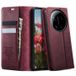 Caseme Étui portefeuille Xiaomi 17 Ultra Caseme 033 en texture de veau avec blocage RFID - Rouge