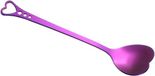 Inovra Plus cuillère à café en forme de cœur, cuillère à dessert en acier inoxydable, manche long, cuillère à thé, cuillère à mélanger - Ustensiles de cuisine - Violet