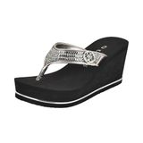 GUESS Sarraly, teenslippers voor dames, tin 179, 36 EU