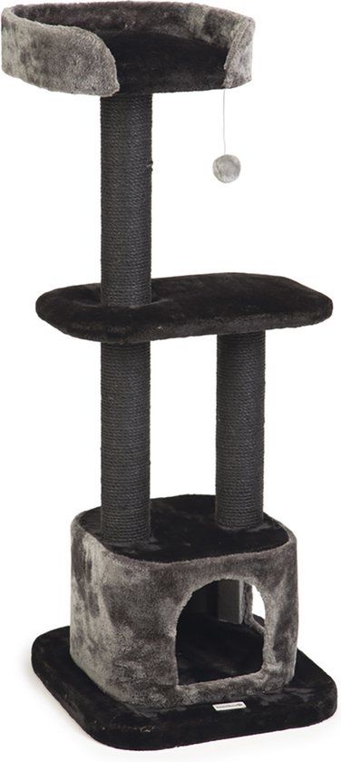 Beeztees Bondica Krabpaal - Zwart/Grijs - 120 cm