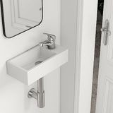 EMKE Mini Hangwastafel - Rechthoekig Keramiek - 40 x 20 x 10 cm - Wit