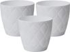 Form Plastic Pot de fleurs New Age - 2x - kunststof - ivoire blanc - D13 x H12 cm - avec soucoupe - rond