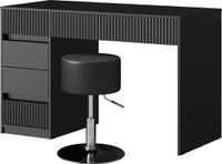 Vicco Kaptafel Omira, Zwart, 120 cm zonder spiegel, met kruk