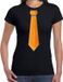 Bellatio Decorations Verkleed t-shirt voor dames - Zwart - S