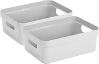 Sunware Opbergbox - 10x - kunststof - wit - 9 liter