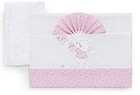 Italbaby beddengoedset met borduurwerk carrosserie 3 Pz Bear Pink - 200 g
