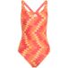 adidas dames Football-Inspired V-Back Graphic Swimsuit Swimwear, lucid red, 38