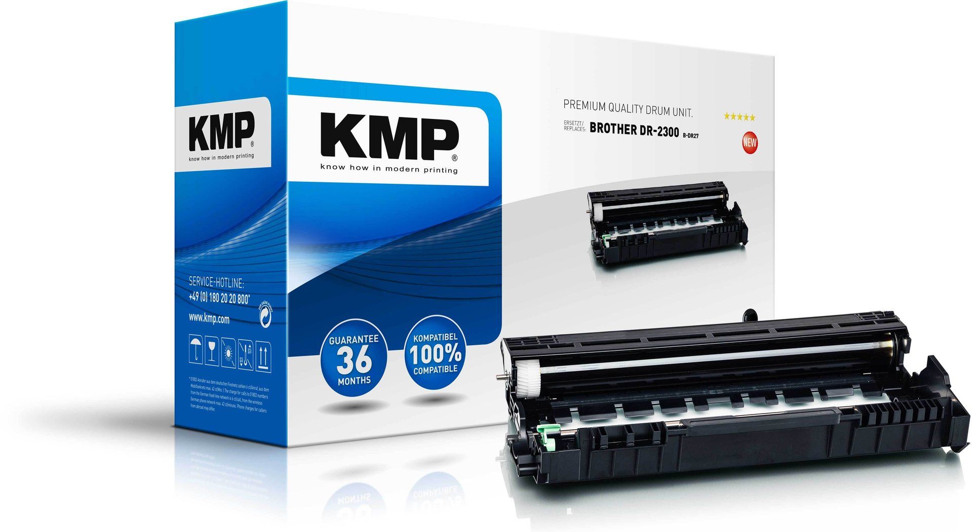 KMP B-DR27 - Drum voor Brother DCP-L2500D, DCP-L2520DW, DCP-L2540DN, DCP-L2560DW, HL-L2300D, HL-L2340DW, HL-L2360DN, HL-L2365DW, MFC-L2700, MFC-L2720DW, MFC-L2740DW, HL-L2320D