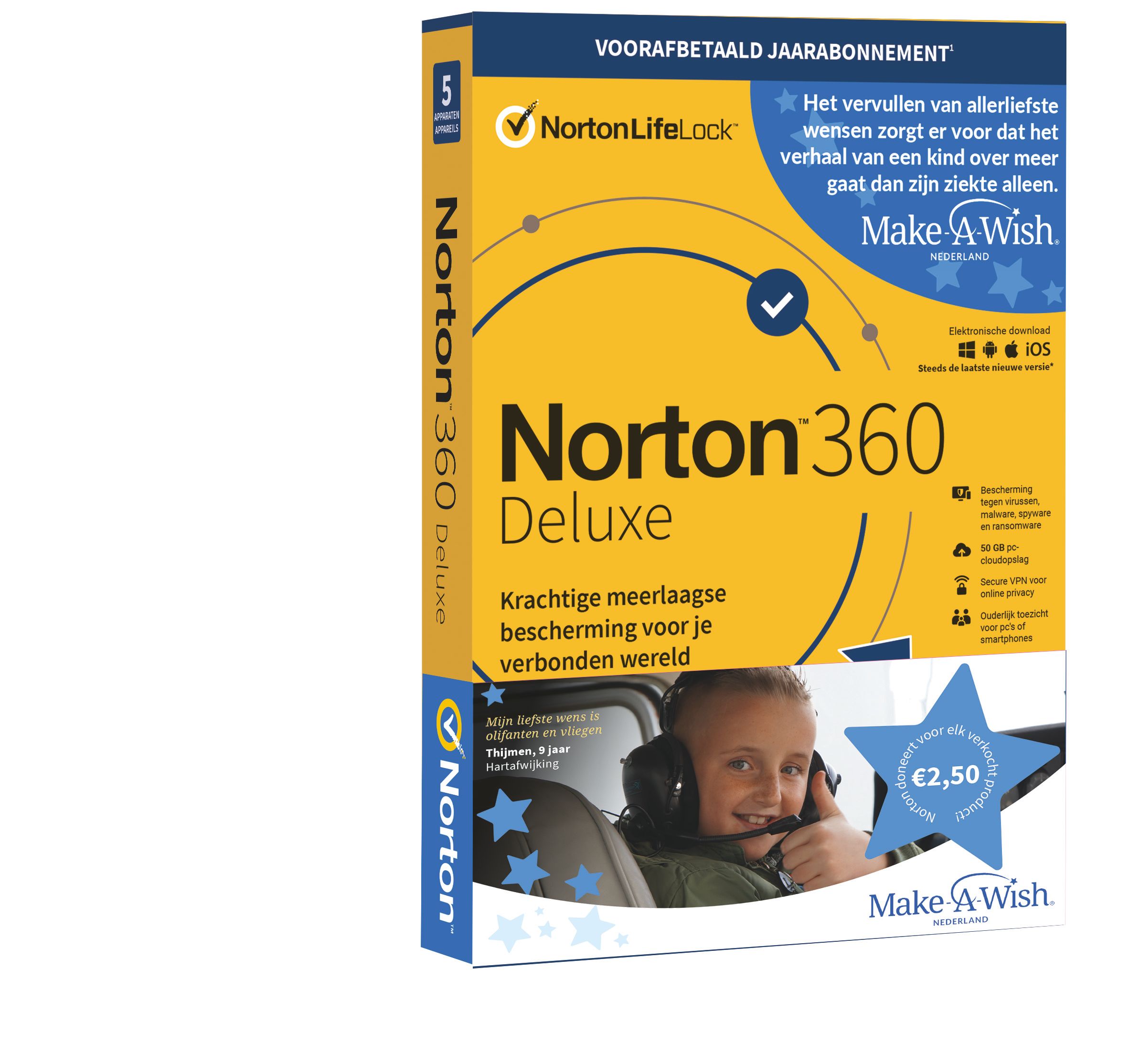 Norton 360 Deluxe | 5 Apparaten | 1 Jaar | 2021