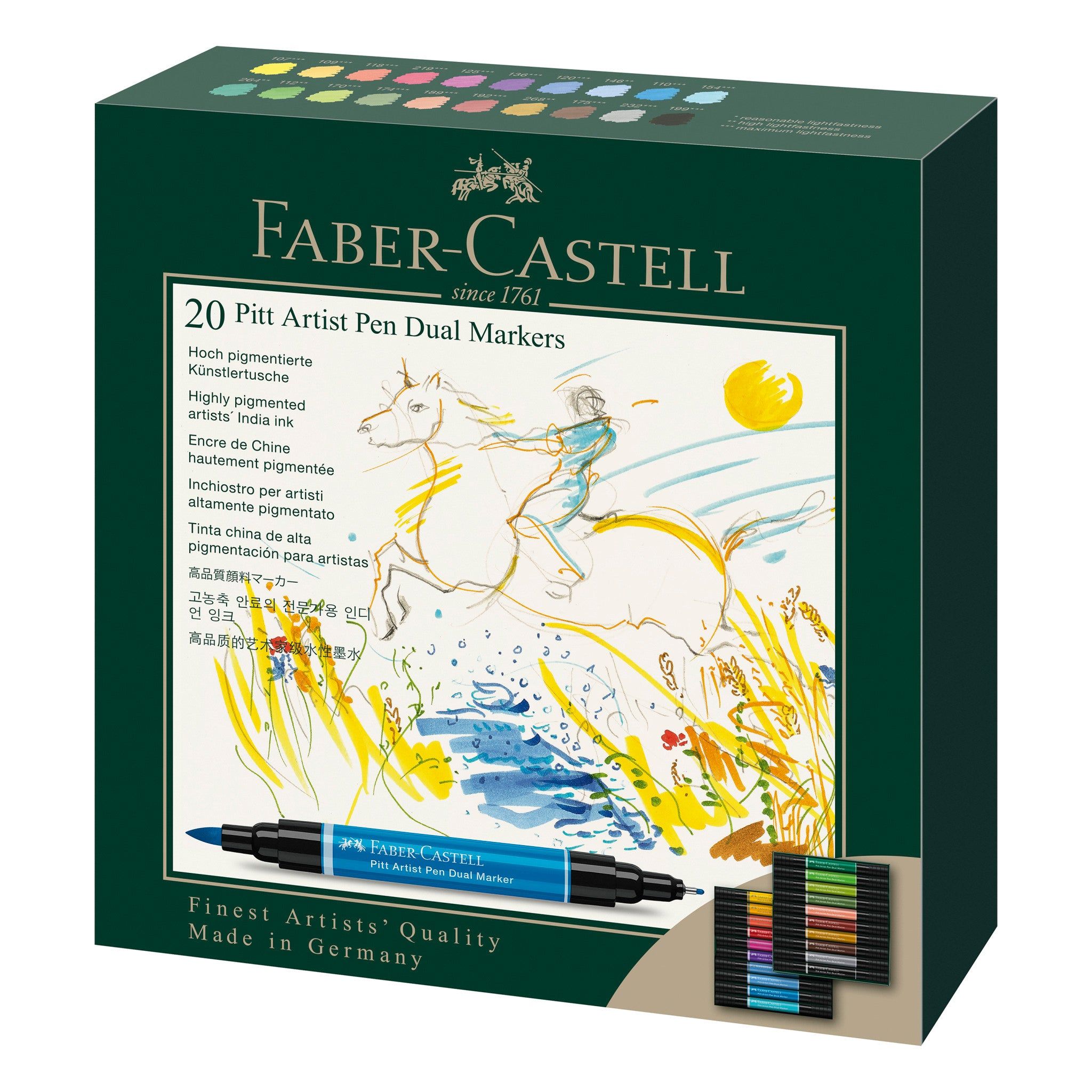 Faber-Castell 162020 - Markeerstiften - 20 stuks - Waterdicht