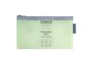 Grafoplas - Tas met ritssluiting, EVA, Soft Check, 23 x 13 cm, pastelgroen