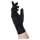 NITRAS SAFETY Gants en nitrile taille m noir prise en main ferme 50 pièces