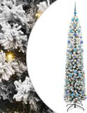 vidaXL Kunstkerstboom Groen 210 cm PVC en Staal en Kunststof