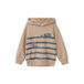s.Oliver hoodie met print - beige/blauw