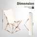 COAST™ Fauteuil de camping - Lot de 2 - Beige - 51x72,5x92,5cm