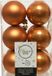 Decoris Kerstballen - 12 stuks - Cognac Bruin - D6 cm - Kunststof - Mat/Glans