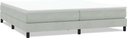 vidaXL Boxspring zonder matras fluweel lichtgrijs 200x220 cm