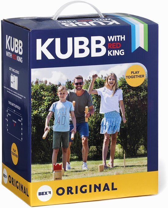 Bex Sport Original Kubb Rode Koning - Rubberhout