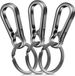 Travelhawk Karabijnhaak Sleutelhanger - 3 Stuks - Aluminium - Zilver