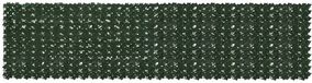 vidaXL Balkonscherm met bladeren Donkergroen 400 x 100 cm