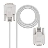 Monkey Ladder Null Mode RS232 Seriële communicatiekabel, DB9/M-DB9/H, stekkerkoppeling, beige, 3 m