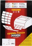 Markin X210C503BL, Blauw, Zelfklevend printerlabel, A4, Cellulose, Acryl, Permanent