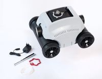 UBBINK Robot de nettoyage de piscine, fonctionne sur batterie, Robotclean (modèle à batterie), convient aux piscines jusqu'à 50 m², nettoie le fond