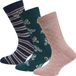 hummel hmlALFIE SOCK 3-PACK Sneakersokken Gestreept Kinderen Vrouwen Katoen WOODROSE 28-31