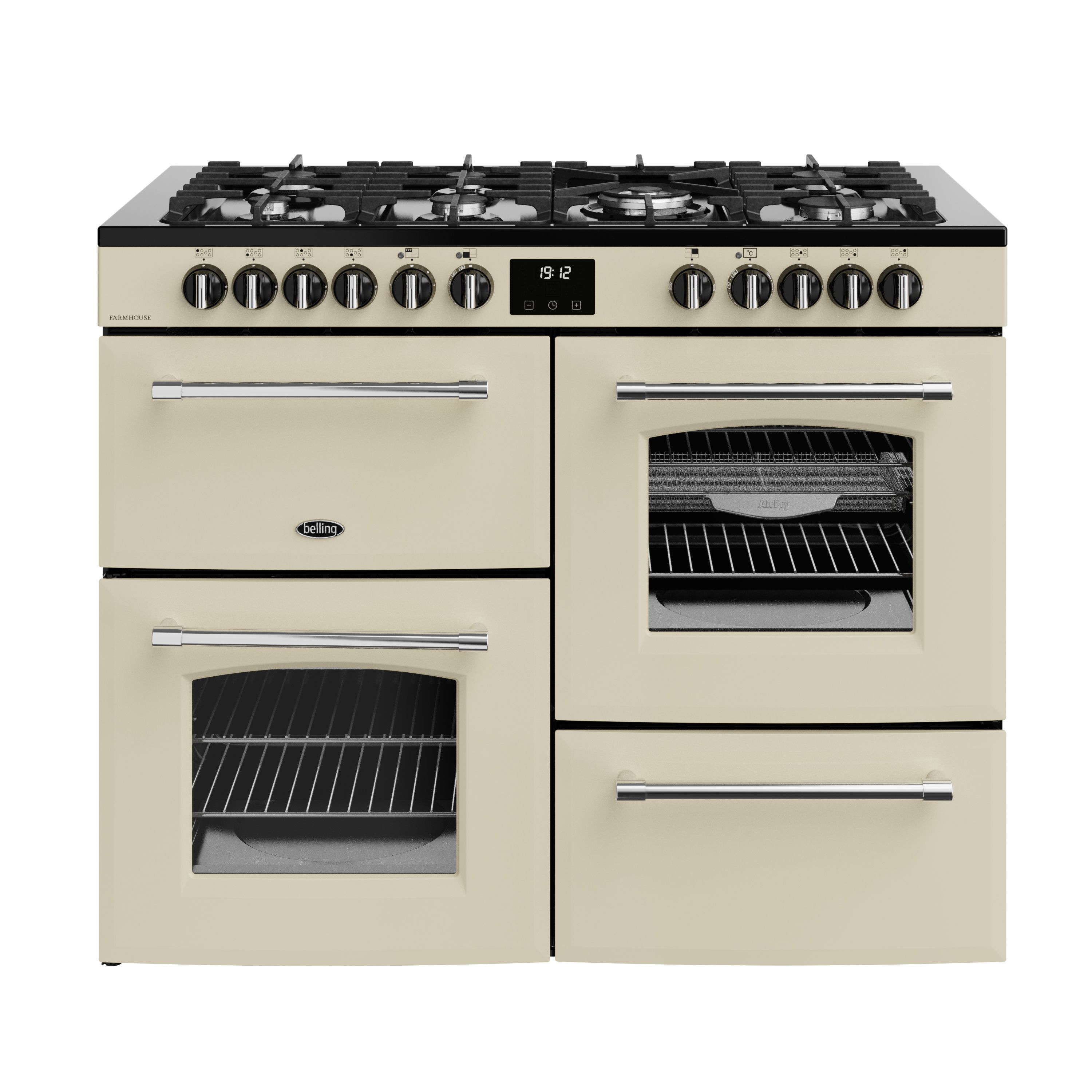 Belling 444411839 Range Cooker - Cream - Gas Hob - 7 Zones - Electric Ovens