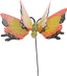 Decoris Tuin Deco Vlinder op Stok - Geel - Metaal - 12 x 70 cm