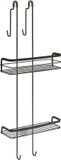 ESTANTE Metaltex Origin Lava doucheplank, zwart, mat, 26 x 19 x 70 cm
