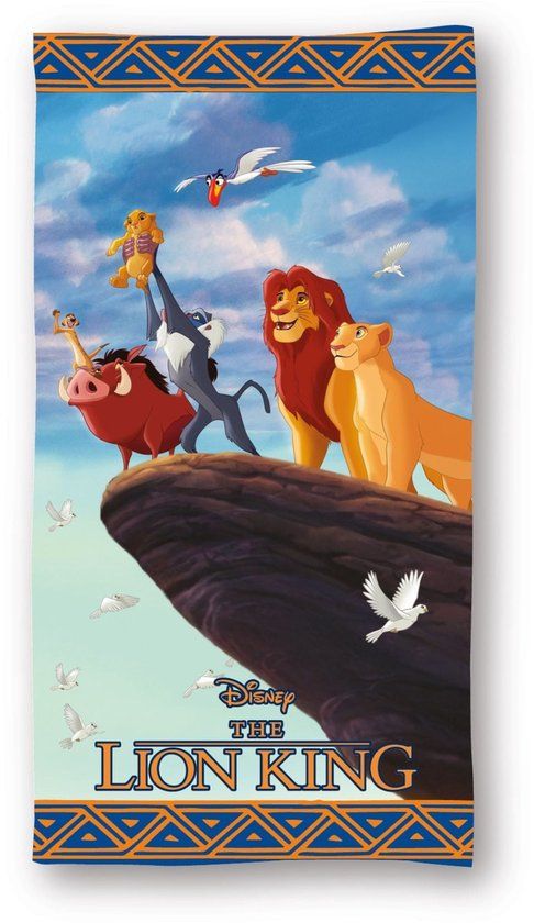 4KidsOnly Lion King strandlaken Blauw Polyester 70x140 cm