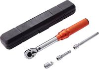 VEVOR Momentsleutel 1/4", 2.3-23nm Momentsleutel Fiets & Motor Set, ± 3% Foutnauwkeurigheid 2 Verlengstangen 127 & 76.2mm, 1/2-1/4" Adapter, 72 Tanden Verstelbare Ratelkop