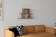 Hanah Home Scandinavian Wandplank, walnootkleur, 80 x 44,6 x 19,6 cm, 100% melamine gecoat deeltjesbord, 18 mm dik, stijlvolle en functionele opslagoplossing