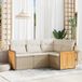 Maison Exclusive - Ensemble de meubles de jardin 4 pièces avec canapé et coussins, beige, en polyrotin