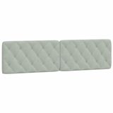 VidaXL Hoofdbordkussen 200 cm velvet lichtgrijs