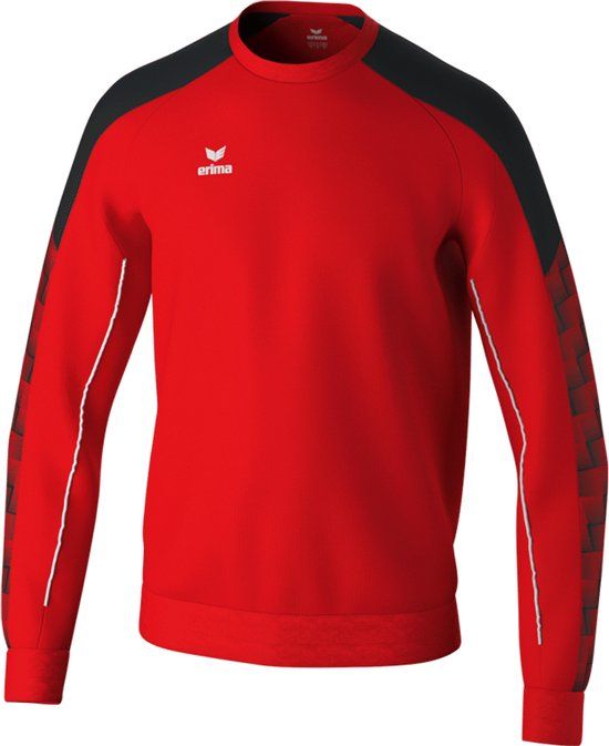 Erima Evo Star Sweatshirt Heren - Rood / Zwart - Maat M