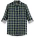 Scotch & Soda Heren Blouse Blauw Katoen Maat S