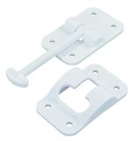 JR Products 10414 Kunststof T-stijl deurhouder - Polar White, 3-1/2"