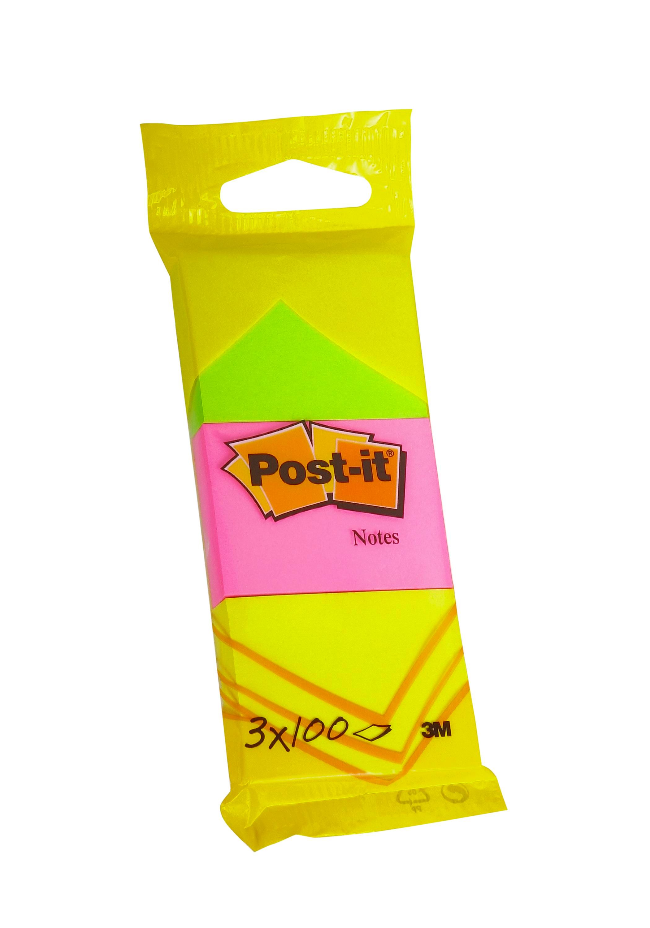 Post-it 6812PI Zelfklevend Notitiepapier Geel, Groen, Roze 3,8 x 5,1 cm