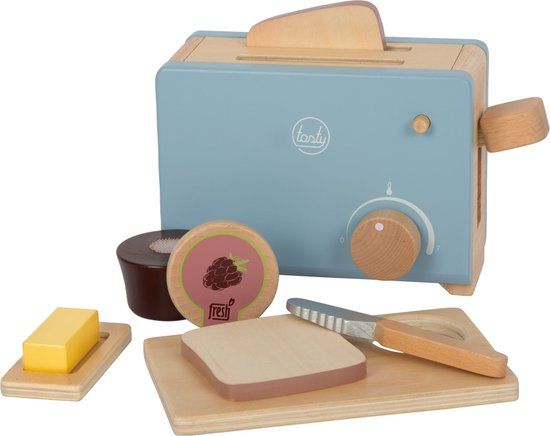 Small Foot - Wooden Toaster Set - Blue