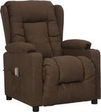 vidaXL Massagestoel stof bruin