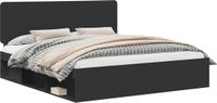 vidaXL Bedframe met hoofdeinde Zwart 180 x 200 cm Massief grenenhout